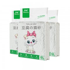 豆腐貓砂除臭貓沙6L豆腐砂豆腐渣無塵大顆粒結團原味