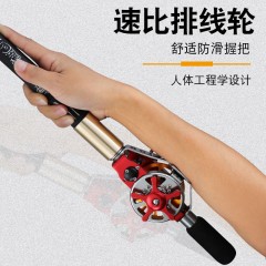 正品伽瑪鯉6定位中通竿內走線魚桿超輕硬短節(jié)前打竿不剪線8米手竿