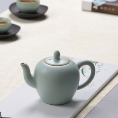 汝窯茶壺開片汝瓷小西施單壺陶瓷功夫茶具家用泡茶壺大號(hào)龍泉青瓷 冰裂釉全手工 宜興 辦公室景德鎮(zhèn) 創(chuàng)意
